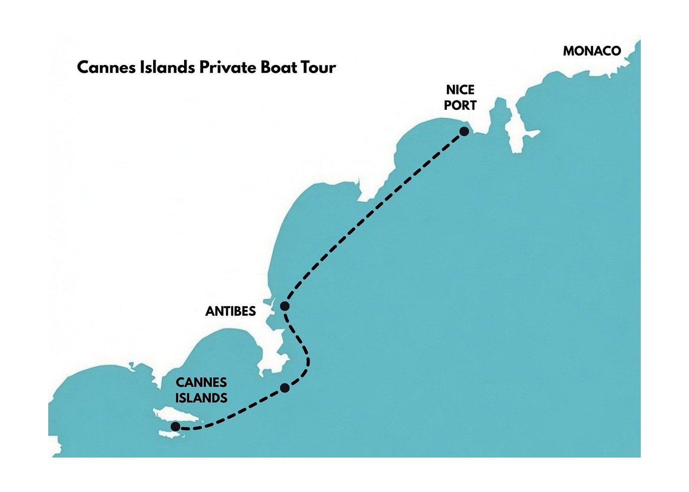 Cannes Islands Private Boat Tour Itinerary