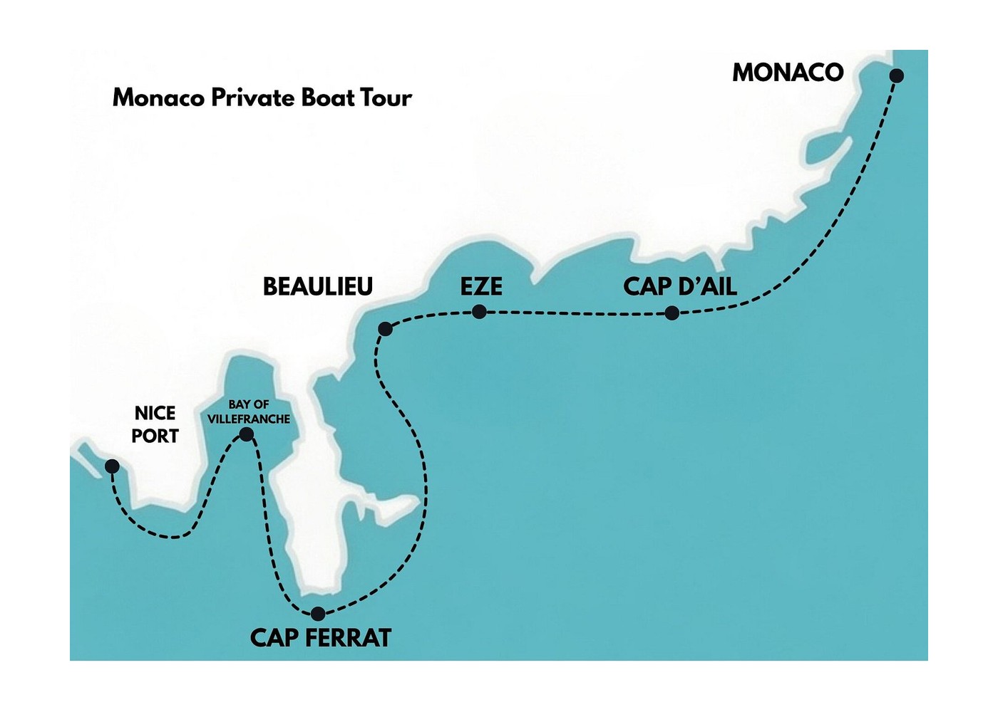 Monaco Private Boat Tour Itinerary