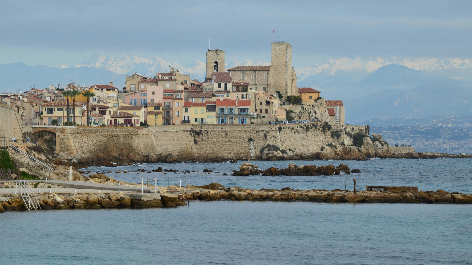 Antibes old town from the sea